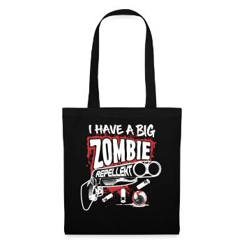 Zombie Repellent Halloween Lustige Gun Art Dark - Stoffbeutel - Schwarz - Vorne
