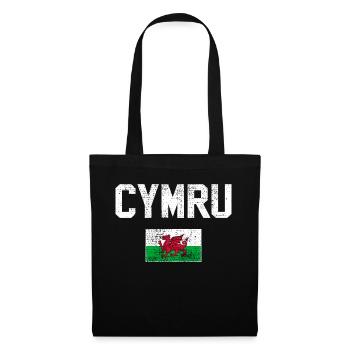 Vintage Wales flag - Tote Bag - black - Front