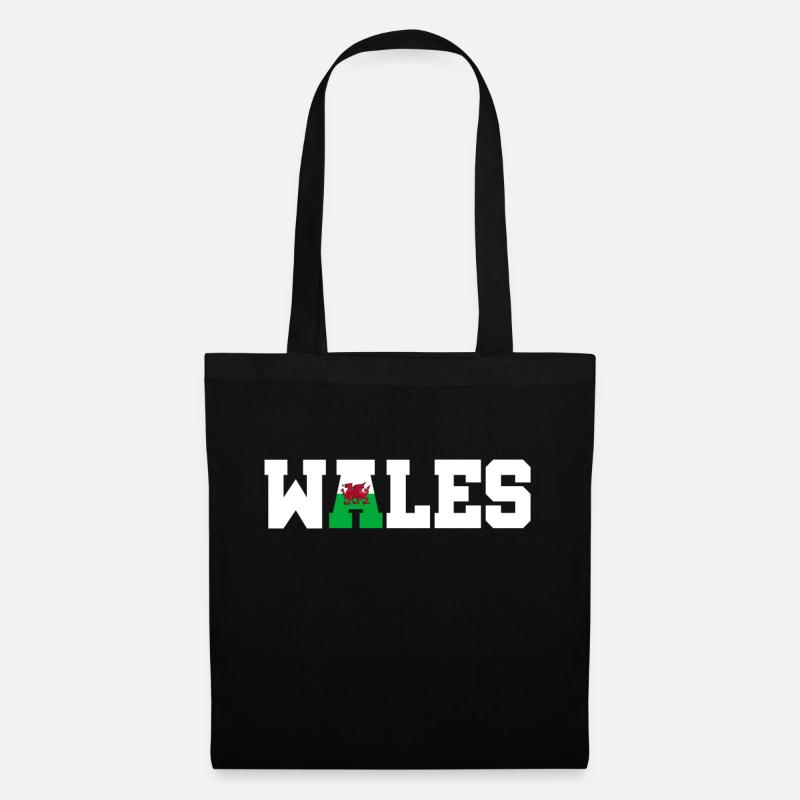 Wales Wales Wales - Stoffbeutel - Schwarz