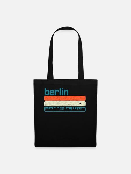 Berlin Shirt Vintage Berlin T-Shirt - Stoffbeutel - Schwarz