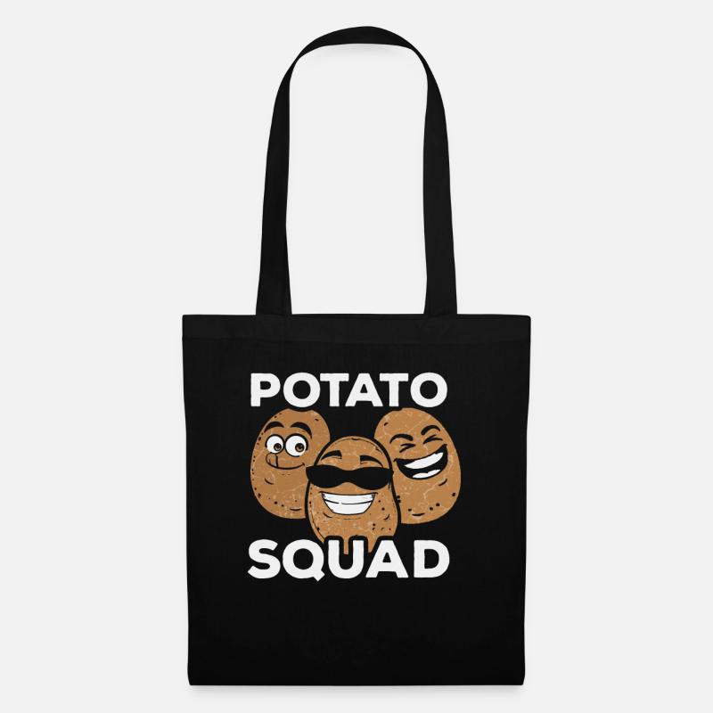 Kartoffel Potato Squad Lustig Geschenk - Stoffbeutel - Schwarz