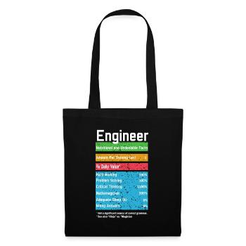 Ingénieur Information sur la valeur nutritive - Sac en tissu - noir - Devant