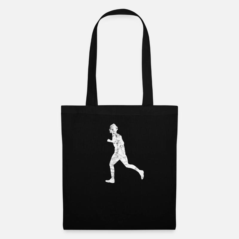 Course à pied course marathon - Sac en tissu - noir