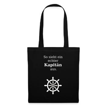 So sieht ein echter Kapitän aus. - Stoffbeutel - Schwarz - Vorne