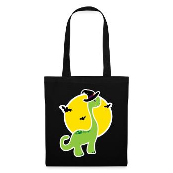 Kids Halloween Dino T-Shirt - Gift idea - Tote Bag - black - Front