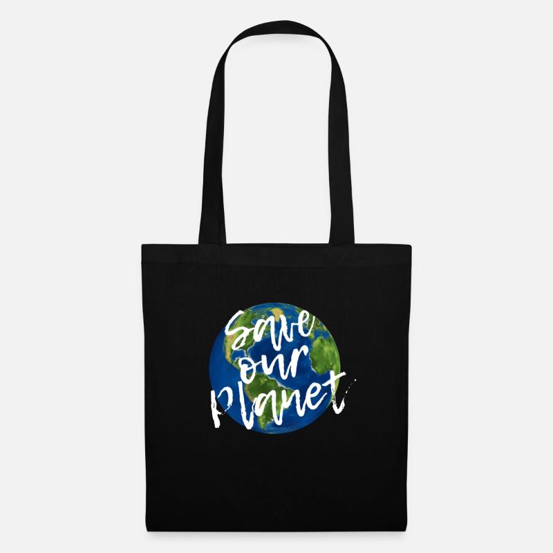 Save Our Planet - Stoffbeutel - Schwarz