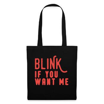 Clignez des yeux si vous voulez de moi - Sac en tissu - noir - Devant