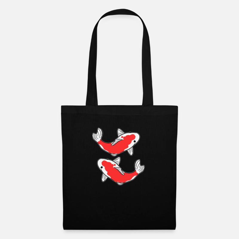 Koi Fische - Stoffbeutel - Schwarz