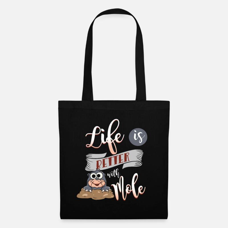 Life is better with a mole moles - Tote Bag - black