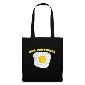 Egg-Ceptional | Oeufs oeufs oeufs - Sac en tissu - noir - Devant