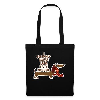 Happy Dog Dog T-Shirt - Idée cadeau pour enfants - Sac en tissu - noir - Devant