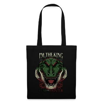 Moderne crocodile Trendy Alligator Afrique prédateur - Sac en tissu - noir - Devant