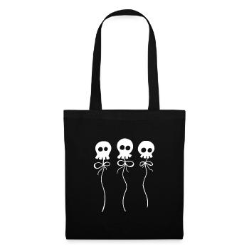Three Skulls on String - Tote Bag - black - Front
