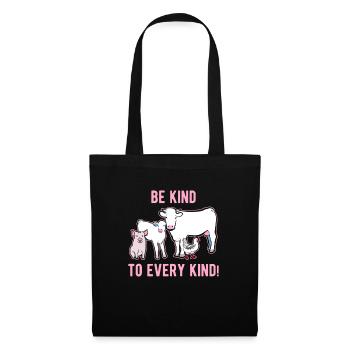 Be nice to animals - Tote Bag - black - Front