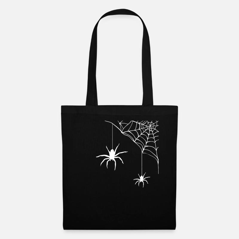 Spider - spider web - Tote Bag - black