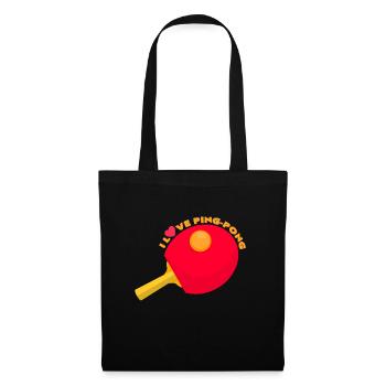 tennis de table - Sac en tissu - noir - Devant