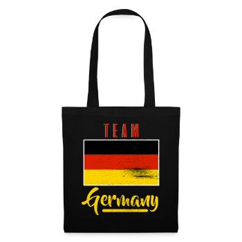 Team Deutschland Geschenk Sport Heimat stolz - Stoffbeutel - Schwarz - Vorne