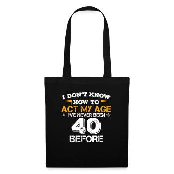40 years birthday Forty Born 1978 gift - Tote Bag - black - Front