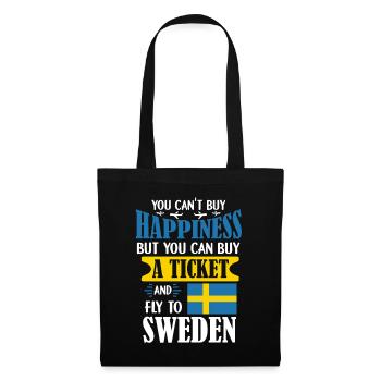 Billet pour la Suède T-shirt cadeau fier maison - Sac en tissu - noir - Devant