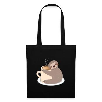 Sloth sweet coffee / cocoa cup Hot gift idea - Tote Bag - black - Front