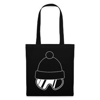 Skier - snowboarder - cap with glasses - Tote Bag - black - Front