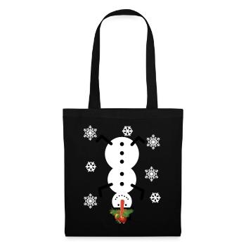 Noël moche - bonhomme de neige - Sac en tissu - noir - Devant