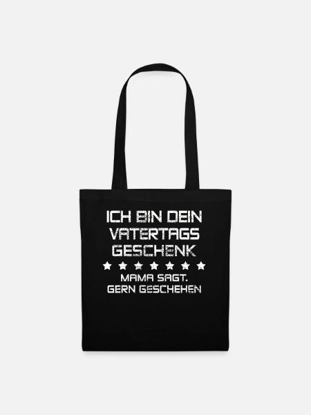 Erster Vatertag - Stoffbeutel - Schwarz