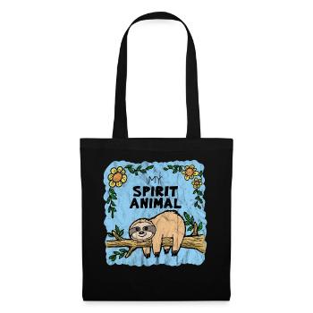 Chilling Lazy Sloth - Tote Bag - black - Front