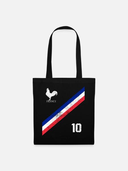 Frankreich Trikot - Stoffbeutel - Schwarz