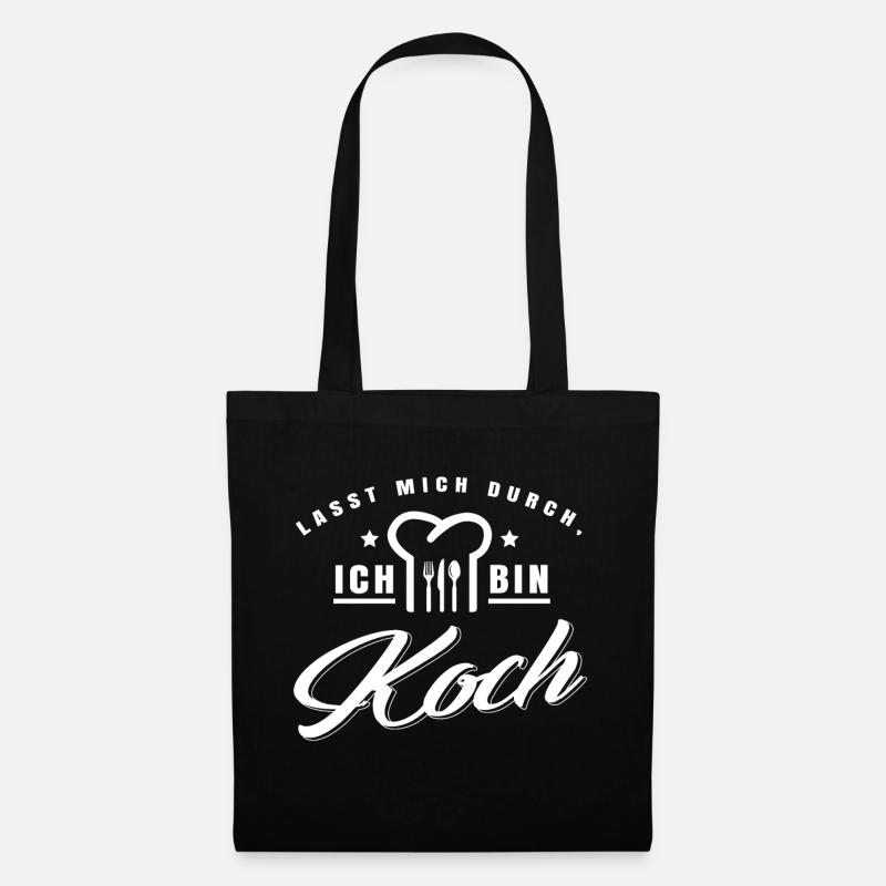 Lass Mich Durch Ich Bin Koch Geschenk Chefkoch - Stoffbeutel - Schwarz