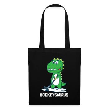 Hockeysaurus Hockey Dino Sport Enfants Cadeau Amusant - Sac en tissu - noir - Devant