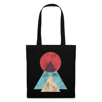 Mountains Sun Nature Abstract - Tote Bag - black - Front