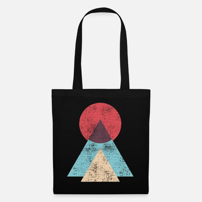Mountains Sun Nature Abstract - Tote Bag - black