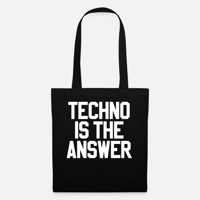 Electronic Dance Techno Techno - Sac en tissu - noir