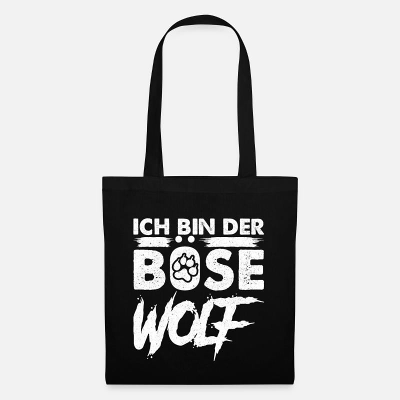 Ich Bin Der Böse Wolf - Stoffbeutel - Schwarz