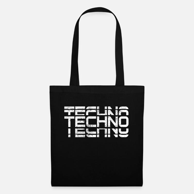 Techno design - Sac en tissu - noir