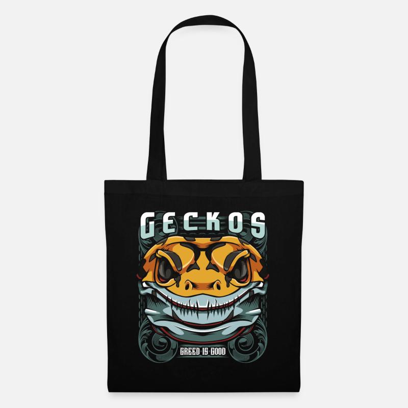 Gecko - Stoffbeutel - Schwarz
