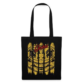 Vintage Retro Style Gecko | Lizard gift - Tote Bag - black - Front