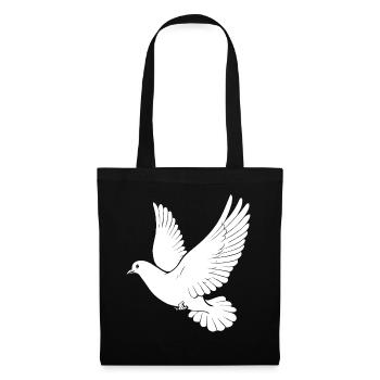 White dove love gift fly - Tote Bag - black - Front