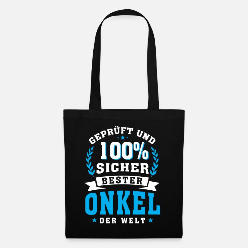 Bester Onkel der Welt - Stoffbeutel - Schwarz