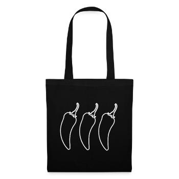 chilis - Sac en tissu - noir - Devant
