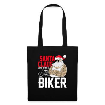 Christmas biker motorcycle motorcyclist Nicholas - Tote Bag - black - Front