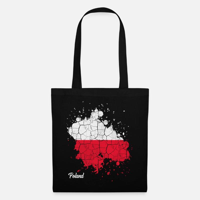 Polen - Stoffbeutel - Schwarz