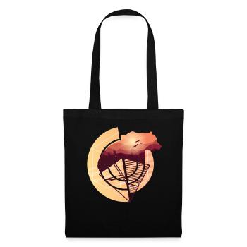Ours nature sauvage - Sac en tissu - noir - Devant