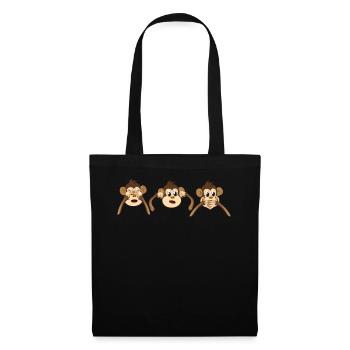 Don tSeeDon tHearDon tSpeakMonkey Monkey ger - Tote Bag - black - Front