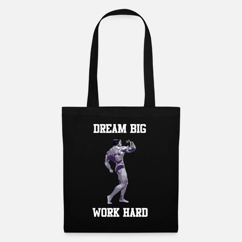Dream Big Work Hard Fitness - Stoffbeutel - Schwarz
