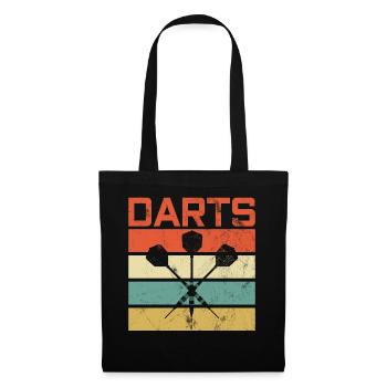 Retro darter darts - Tote Bag - black - Front