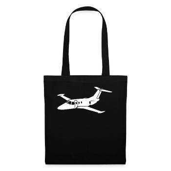 Pilatus PC 12 Fluggerät-Geschenk - Stoffbeutel - Schwarz - Vorne