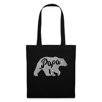 Papa Bear Father Gift - Tote Bag - black - Front
