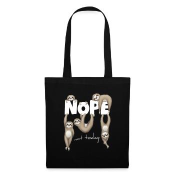 Nope not today Sloth Chill Your Life Gift - Tote Bag - black - Front